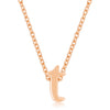 Rosegold Finish Initial T Pendant