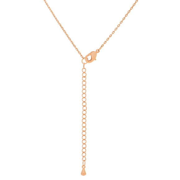 Rosegold Finish Initial Y Pendant