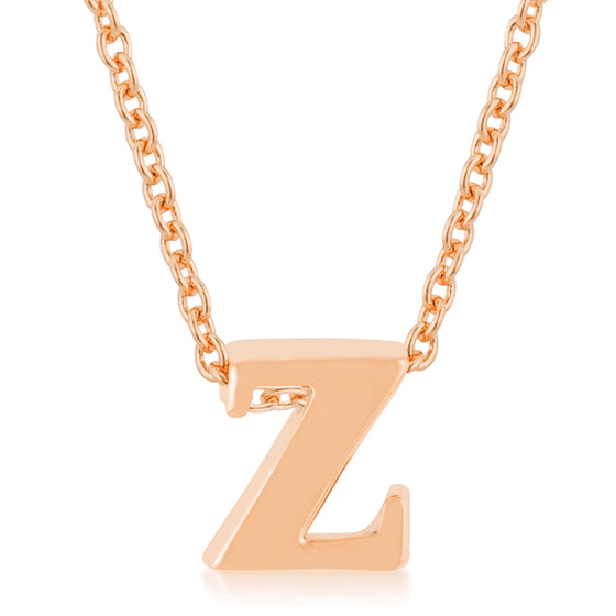 Rosegold Finish Initial Z Pendant