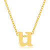 Golden Initial U Pendant