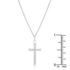 Simple Silvertone Cross Pendant