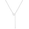 Stella 0.3ct CZ White Gold Rhodium Star Drop Necklace