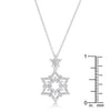 Stella 0.3ct CZ White Gold Rhodium Star Drop Necklace