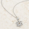 Stella 0.3ct CZ White Gold Rhodium Star Drop Necklace