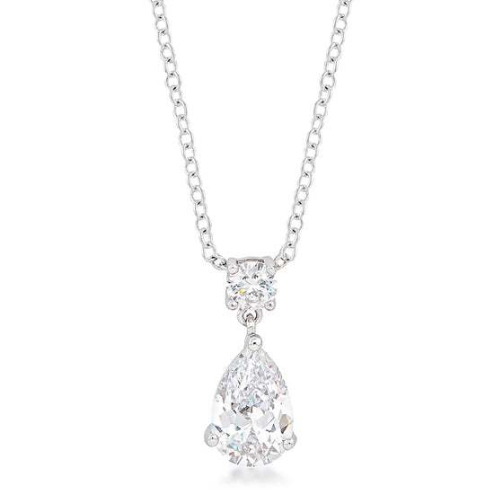 Chandelier Pear Cubic Zirconia Pendant