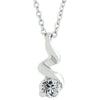 Silvertone Finish Twist Pendant