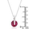 Classic Solitaire Red Cubic Zirconia Pendant