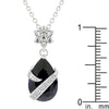 Wrapped Amethyst Purple Cubic Zirconia Pendant