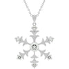 Silvertone Snowflake Pendant