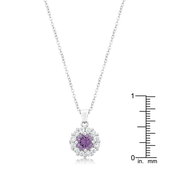 Bella Bridal Pendant in Purple