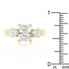 Triplet Radiant Round Cubic Zirconia Ring