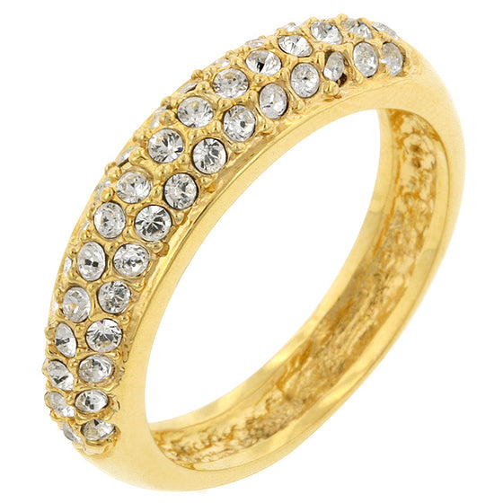 Pave Crystal Goldtone Band