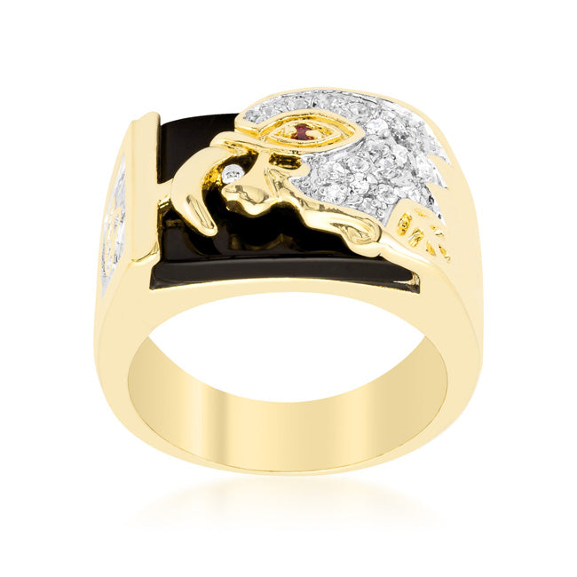 Cubic Zirconia Eagle Men's Ring