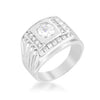 Men's Cubic Zirconia Square Ring