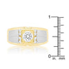 Cubic Zirconia Two-Tone Men's Ring