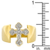 Two-tone Finish Cross Ring