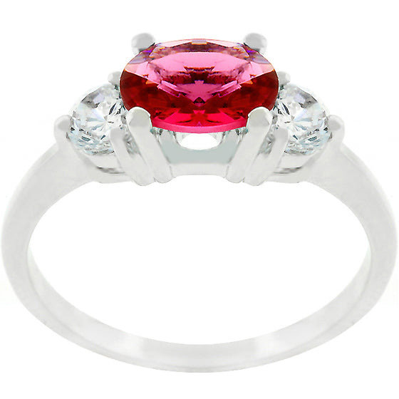 Oval Quartet Cubic Zirconia Ring