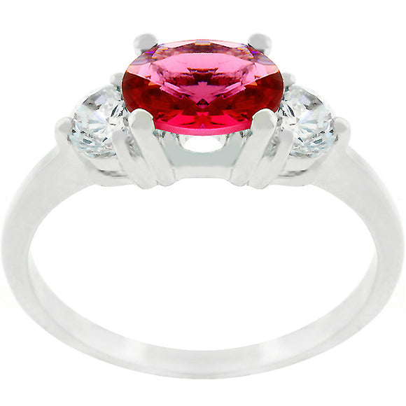 Oval Quartet Cubic Zirconia Ring