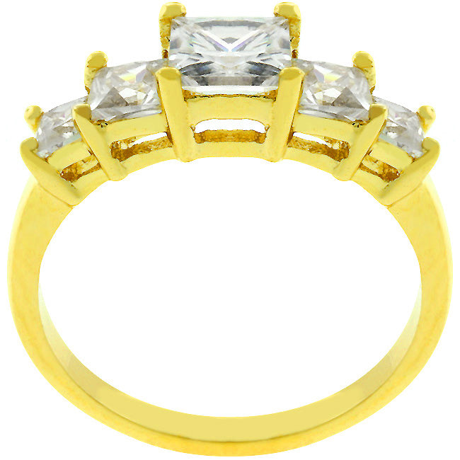 5-Stone Anniversary Ring in Goldtone