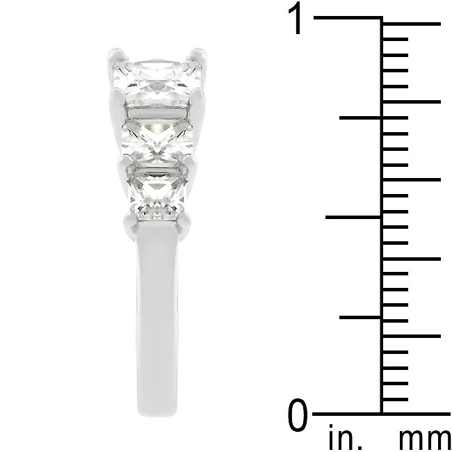 5-Stone Anniversary Ring in Silvertone