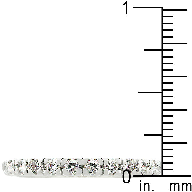 Clear Cubic Zirconia Eternity Ring