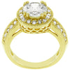 Pave Halo Vintage Crown Ring