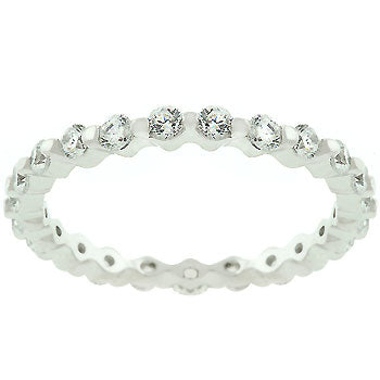 Silver Lace Eternity Band