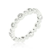 Alternating Bezel Linked Cubic Zirconia Eternity Band