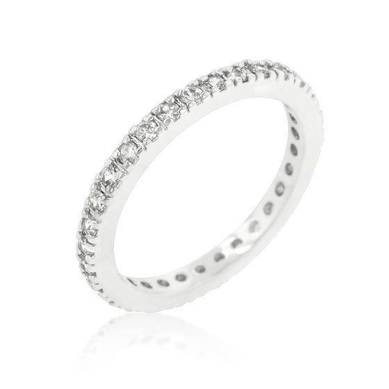 Delicate Cubic Zirconia Eternity Band