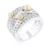 Champagne Pearl Cocktail Ring