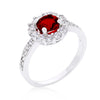 Garnet Halo Engagement Ring