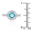 Bella Birthstone Engagement Ring in Blue