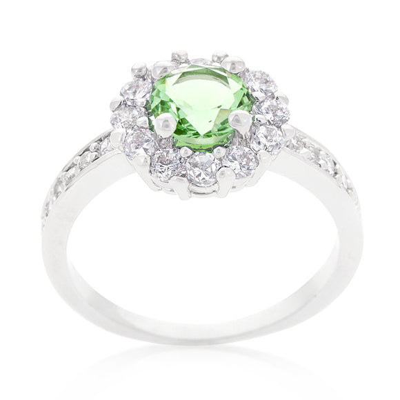 Bella Birthstone Engagement Ring in Green