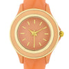 Carmen Braided Ladylike Watch With Coral Rubber Strap